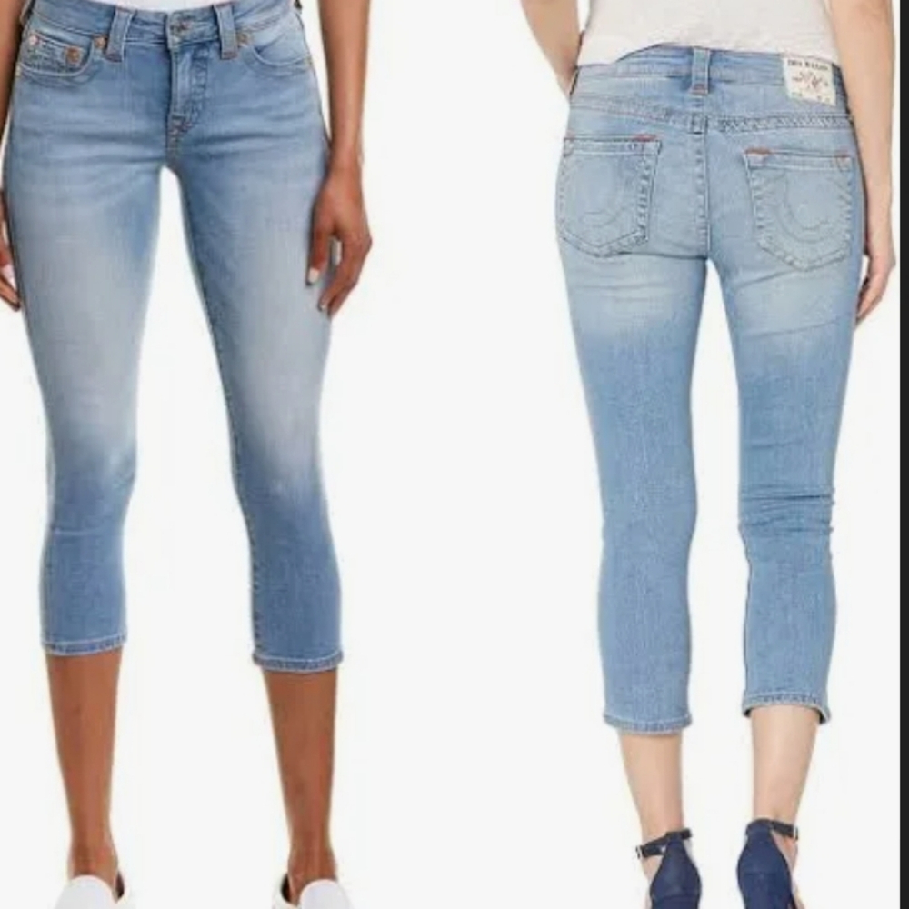 True Religion Light Blue Ankle Jeans